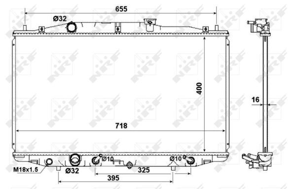 53970 NRF Radiador de esfriamento de motor