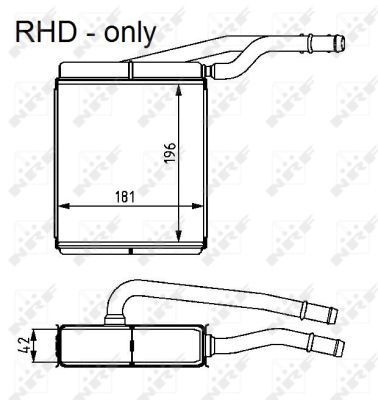 Radiador de forno (de aquecedor) 54226 NRF