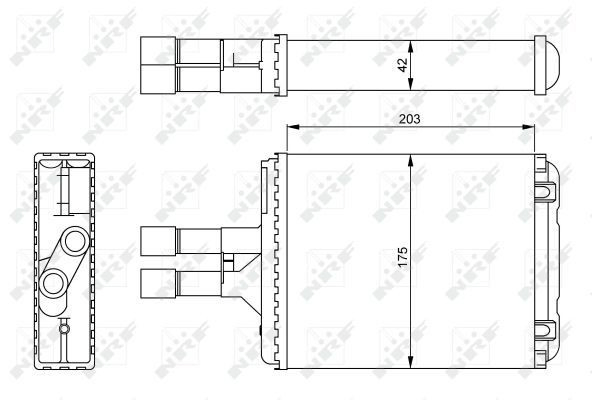 Compre 54242 NRF Radiador de forno (de aquecedor)