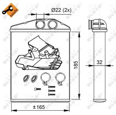 54275 NRF Radiador de forno (de aquecedor)