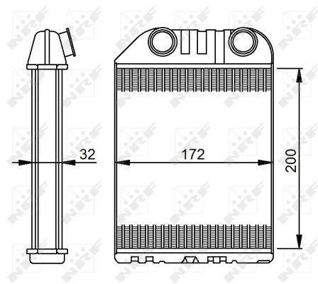 Radiador de forno (de aquecedor) 54287 NRF