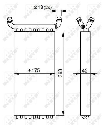 Radiador de forno (de aquecedor) para Mercedes Vito II 639