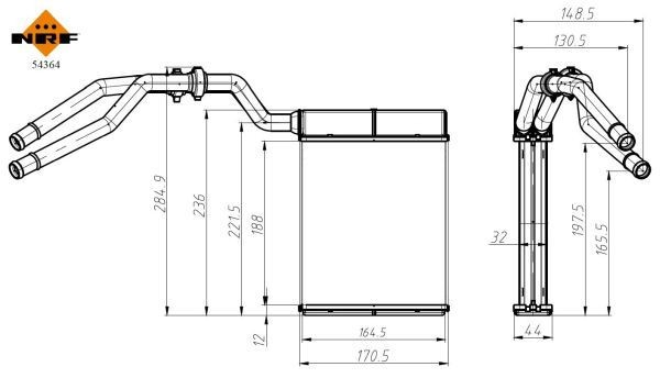  Radiador de forno (de aquecedor) Ford S-Max monovolume (CA1) (2006 - 2014) 
