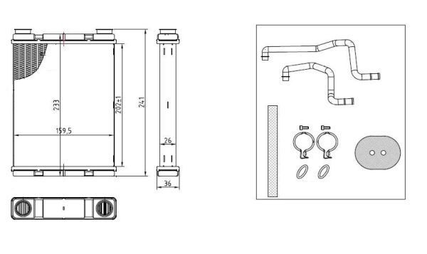 Radiador de forno (de aquecedor) para Nissan JUKE NMUK F15E