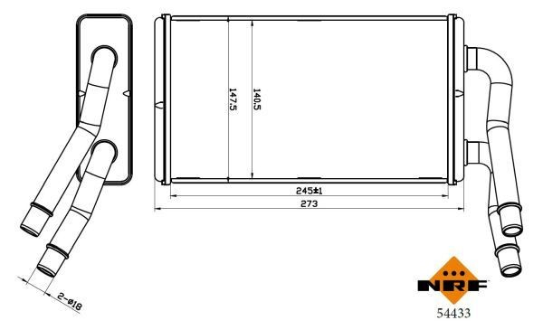 Radiador de forno (de aquecedor) para Ford Transit VI V347/8