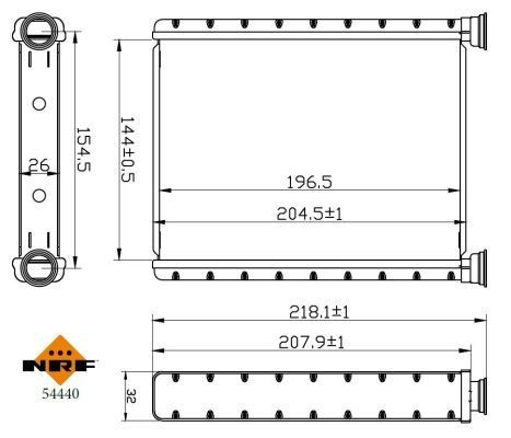 Compre 54440 NRF Radiador de forno (de aquecedor)