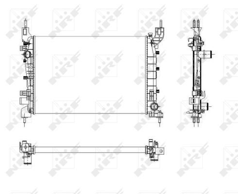  Radiador de esfriamento de motor Fiat Linea sedan (323) (2007 - 2026) 