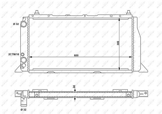 54603 NRF Radiador de esfriamento de motor