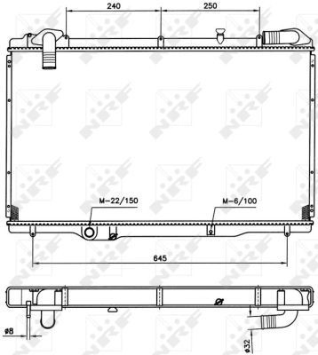 54750 NRF Radiador de esfriamento de motor