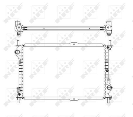Radiador de esfriamento de motor 54755 NRF