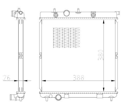 Compre 550016 NRF Radiador de esfriamento de motor
