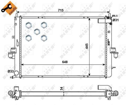 Compre Radiador de esfriamento de motor Rover 75 