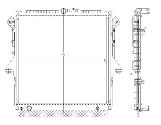 Radiador de esfriamento de motor 560001 NRF