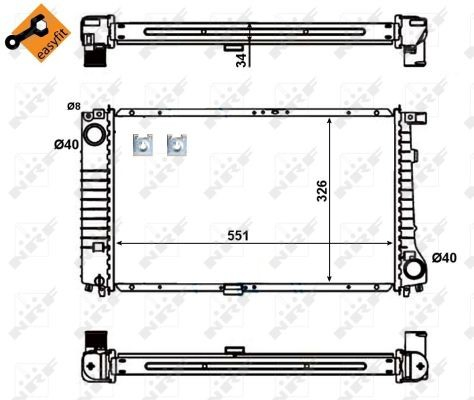 Radiador de esfriamento de motor 201508A3 Polcar