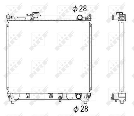 Radiador de esfriamento de motor 58106A NRF