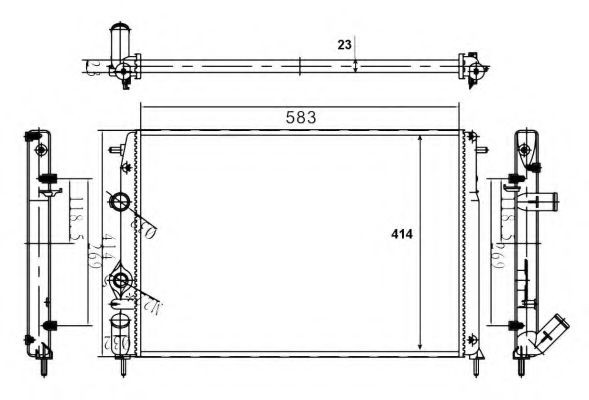 58106A NRF Radiador de esfriamento de motor