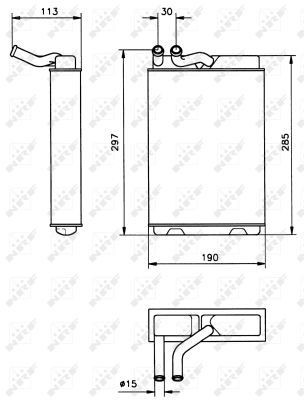 58149 NRF Radiador de forno (de aquecedor)