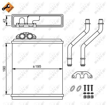 Radiador de forno (de aquecedor) NRF 58150 preço, a partir de 48,30 USD
