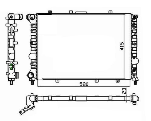 Radiador de esfriamento de motor Alfa Romeo GT  937