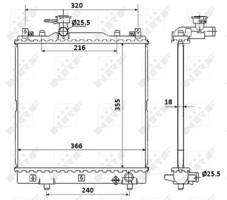 Compre 58353 NRF Radiador de esfriamento de motor