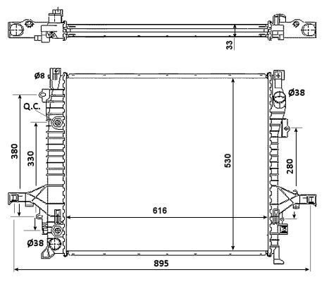 Radiador de esfriamento de motor Volvo XC90  