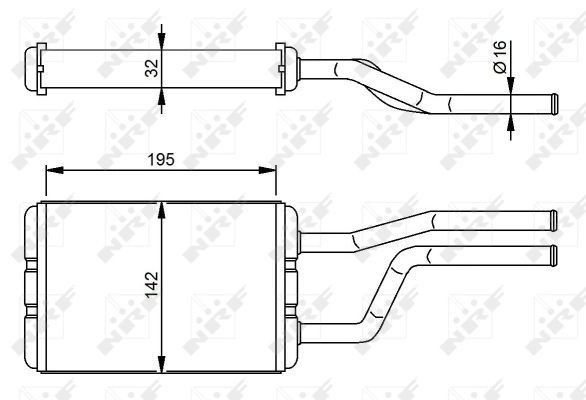 Radiador de forno (de aquecedor) Toyota Hiace IV H1, H2