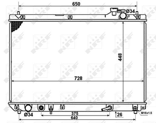 Radiador de esfriamento de motor para Lexus RX 300 MCU15