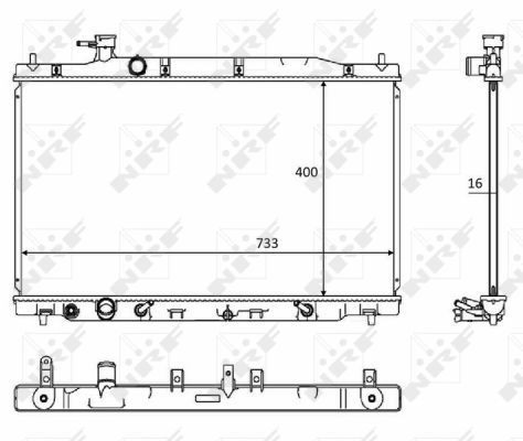 Radiador de esfriamento de motor 58469 NRF