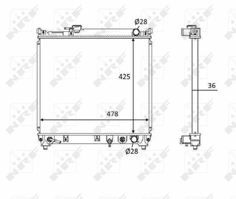 Compre 58536 NRF Radiador de esfriamento de motor