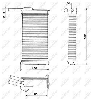 Radiador de forno (de aquecedor) para Ford Escort III AWA