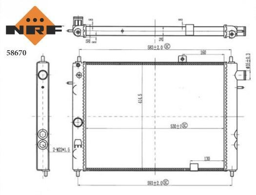 Radiador de esfriamento de motor Opel Kadett D 