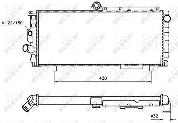 Radiador de esfriamento de motor para Alfa Romeo 33  905