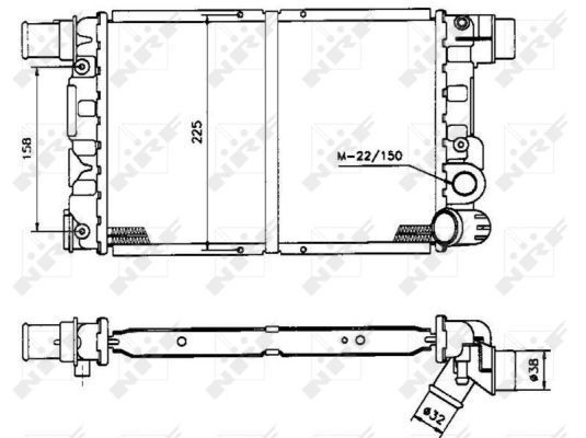 Radiador de esfriamento de motor 58844 NRF