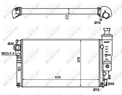 Radiador de esfriamento de motor para Peugeot 405 II 4B
