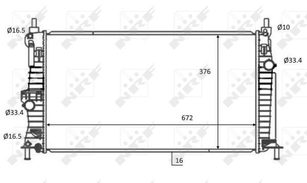 59068 NRF Radiador de esfriamento de motor