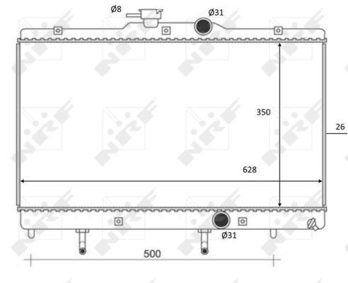 59078 NRF Radiador de esfriamento de motor