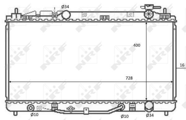59079 NRF Radiador de esfriamento de motor