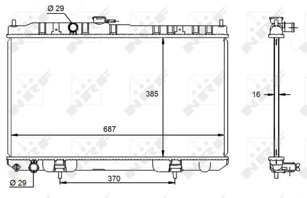 Radiador de esfriamento de motor Nissan Almera CLASSIC B10RS