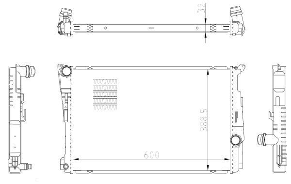  Radiador de esfriamento de motor BMW X3 SUV (F25) (2010 - 2017) 