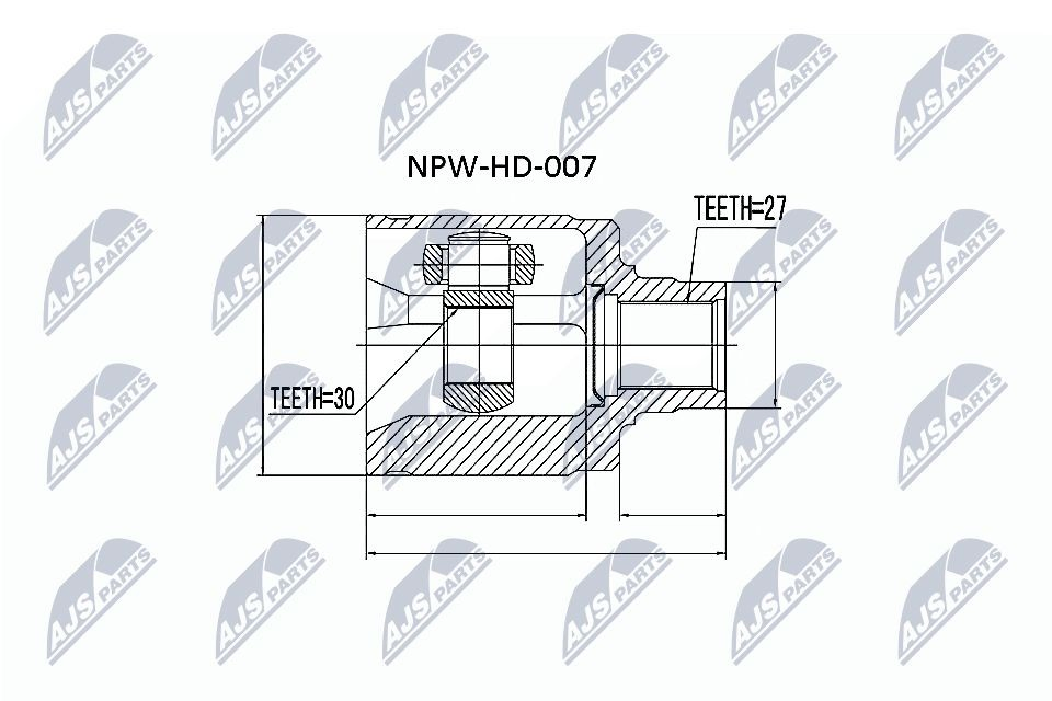 Junta homocinética interna dianteira esquerda NTY NPWHD007 preço, a partir de 44,23 USD