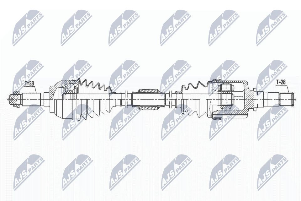 Semieixo (acionador) dianteiro esquerdo NTY NPWMZ062 preço, a partir de 120,63 USD