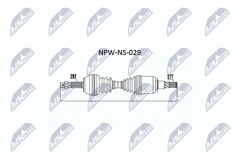 Semieixo (acionador) dianteiro NTY NPWNS029 preço, a partir de 101,61 USD
