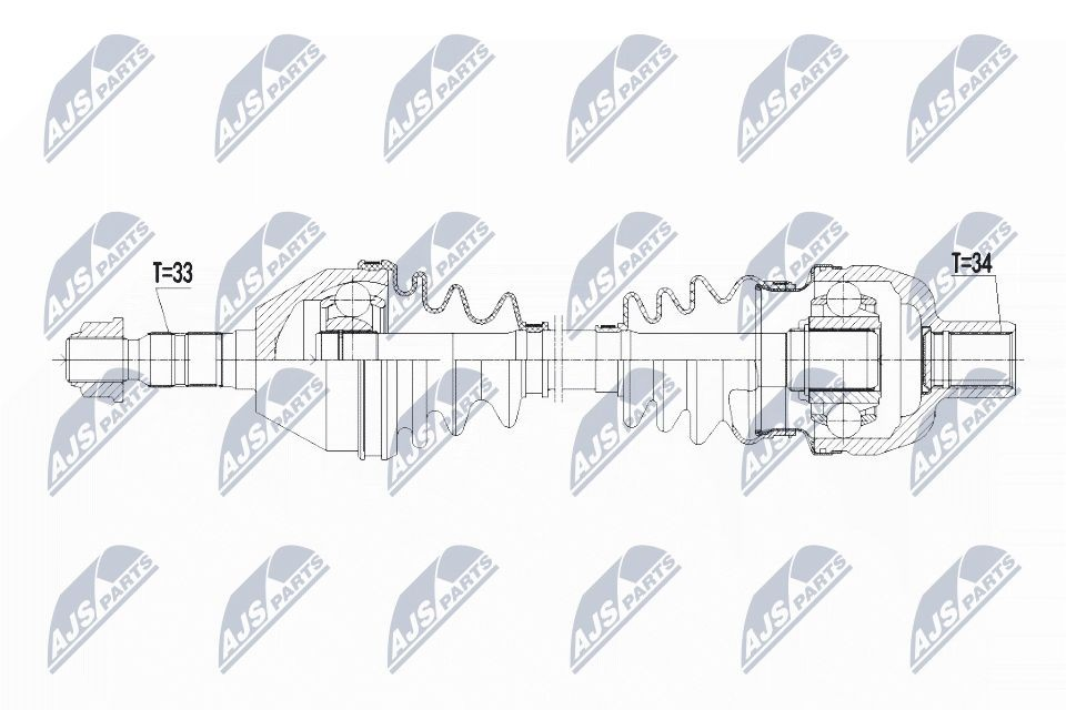 Semieixo (acionador) dianteiro direito VKJC8277 SKF