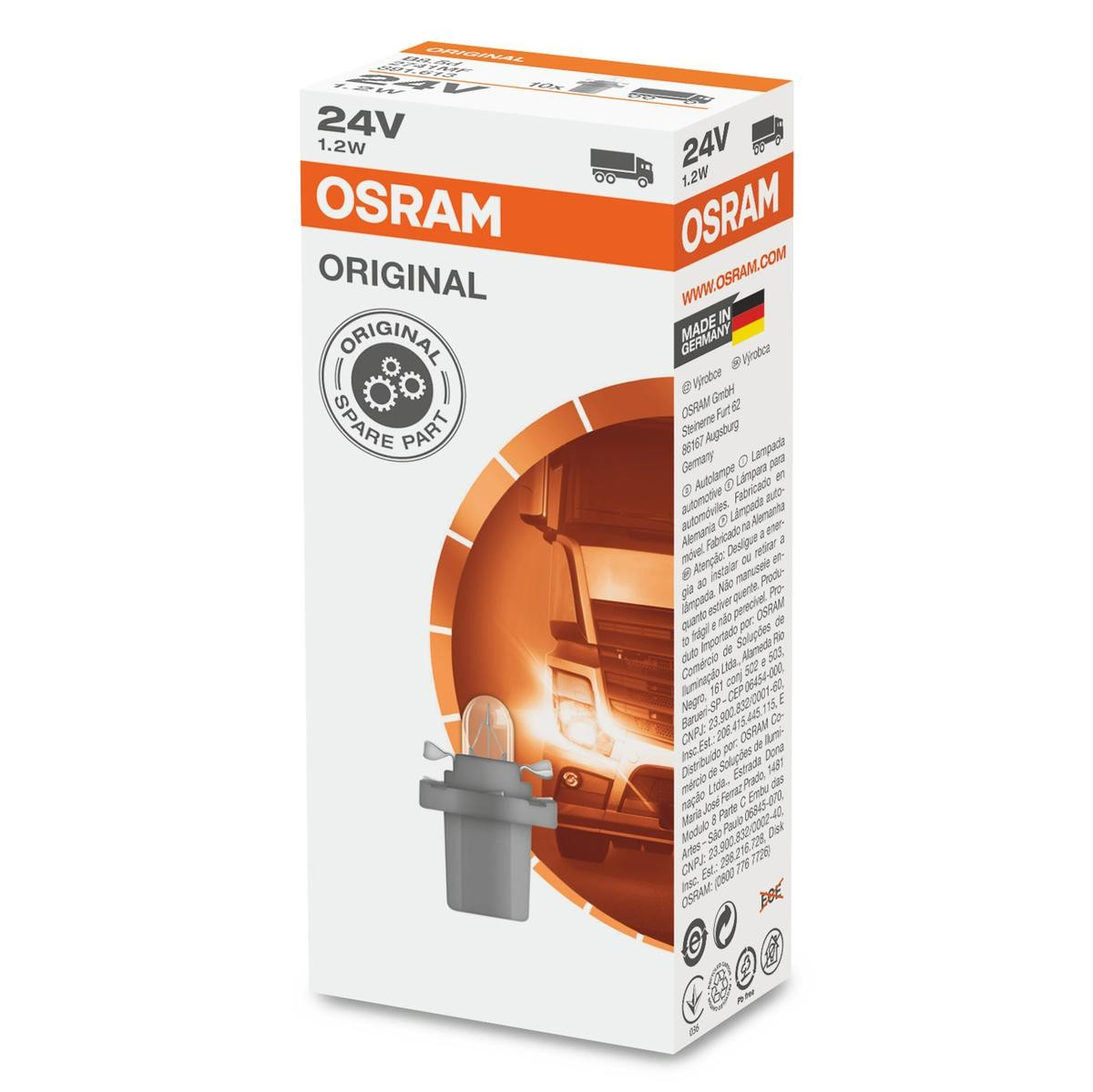 Lâmpada de painel (de painel de dispositivos) Osram 2741MF preço, a partir de 1,64 USD
