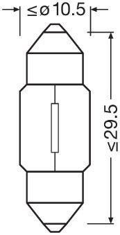 6438 Osram Lâmpada de quebra-luz de iluminação de salão/de cabina