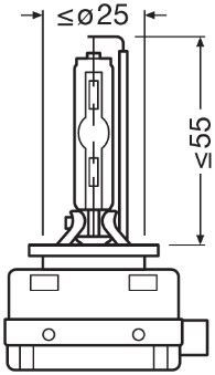 Lâmpada de xénon 66548 Osram