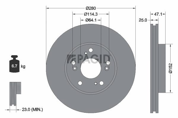 Compre Disco do freio dianteiro Honda Civic 10