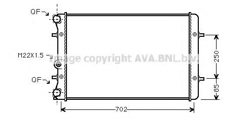 Radiador de esfriamento de motor para Volkswagen Golf III 1H5