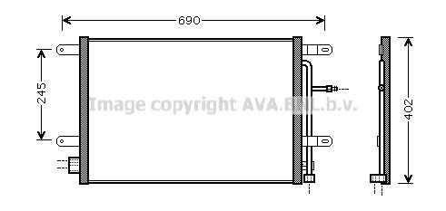 Radiador de aparelho de ar condicionado Audi A4 B7 8ED