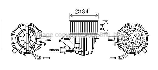 Motor de ventilador de forno (de aquecedor de salão) para Audi A4 Avant B8 8K5
